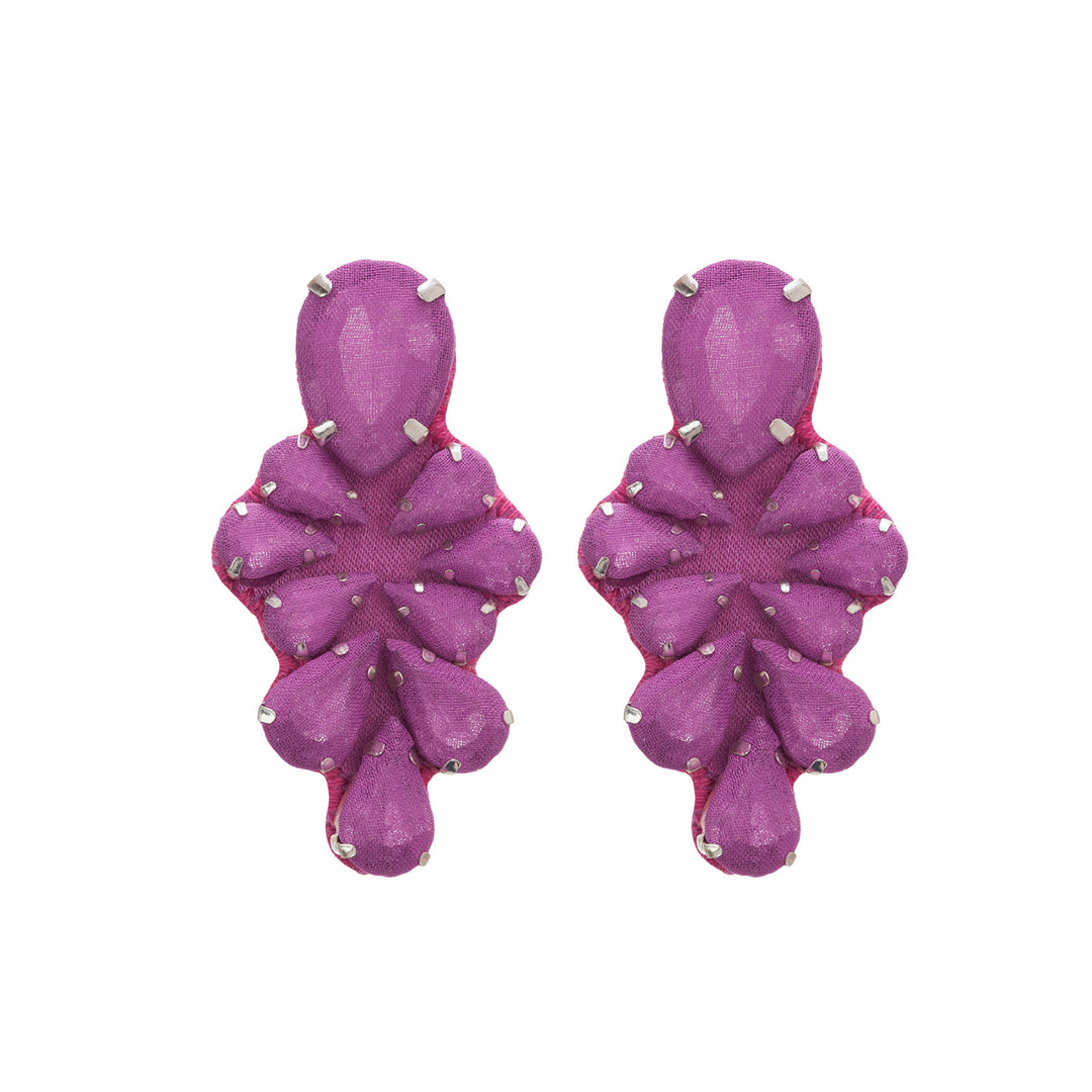 Glycine earrings mauve pink.