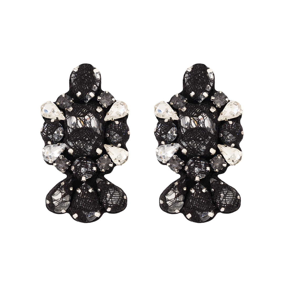 black lace dress earrings Earrings Black Lace Dress Gold Accessories Julie Lace Dress Black
