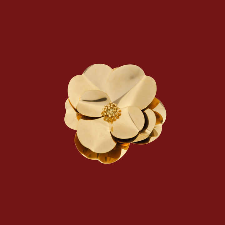 Poppy Metallic Brooch - Festive Edit