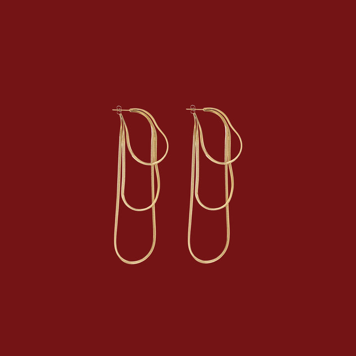 Quill Metallic Earrings - Festive Edit