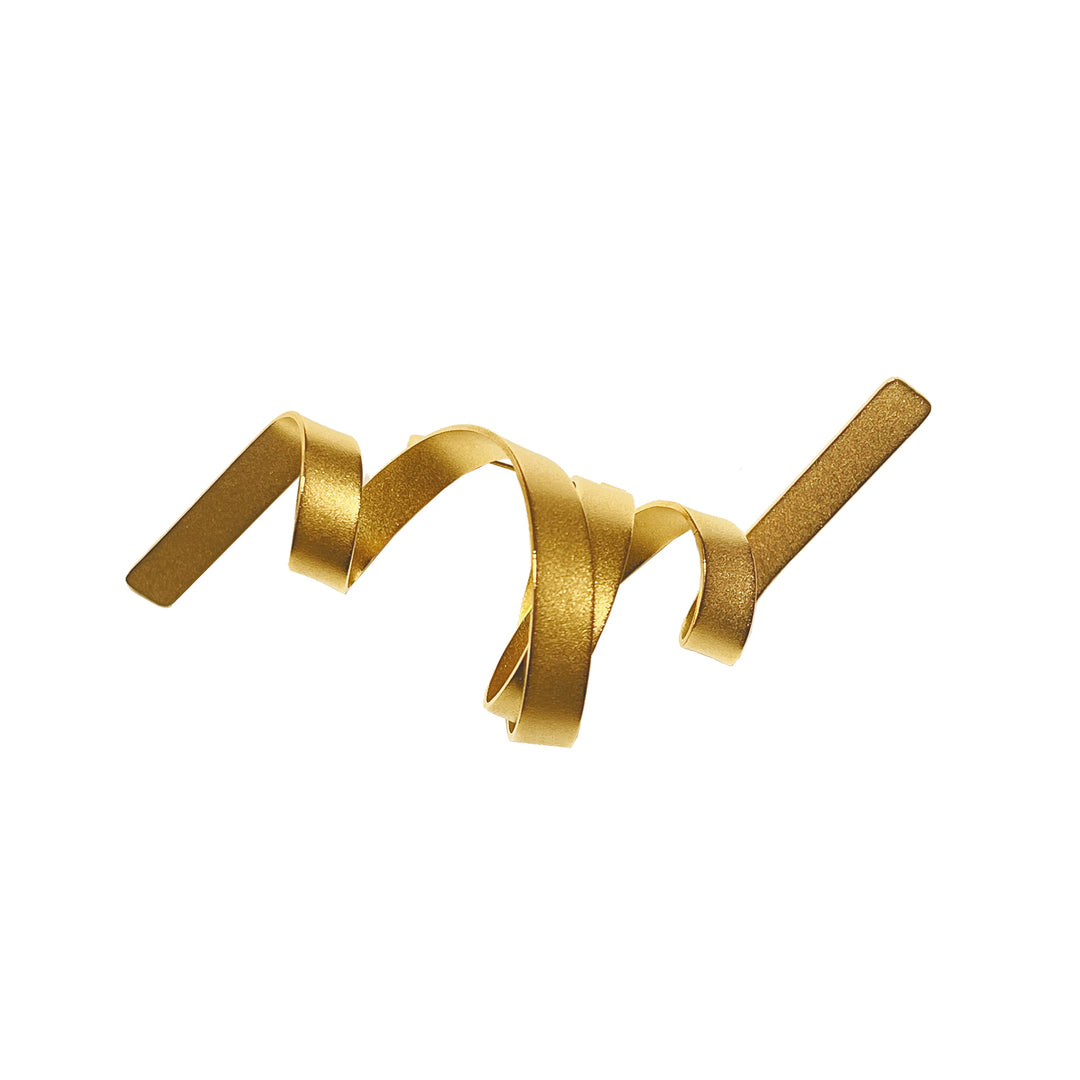 Twist Metallic Brooch