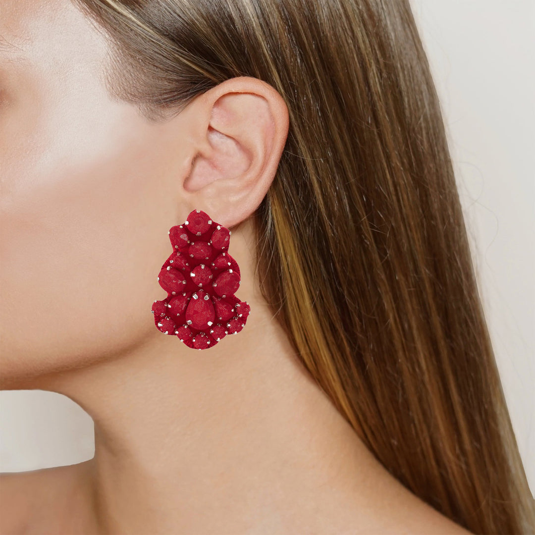 Chandelier Silk Veil Earrings - Festive Edit