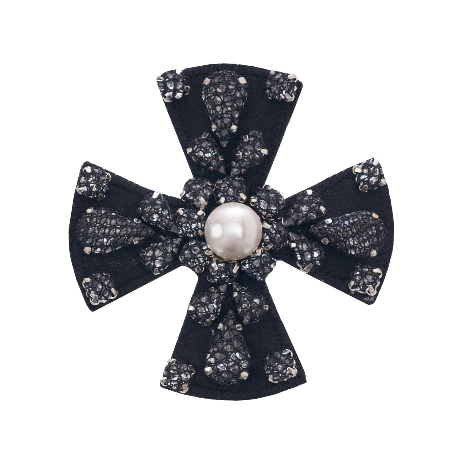 Cross Lace Net Brooch Pendant