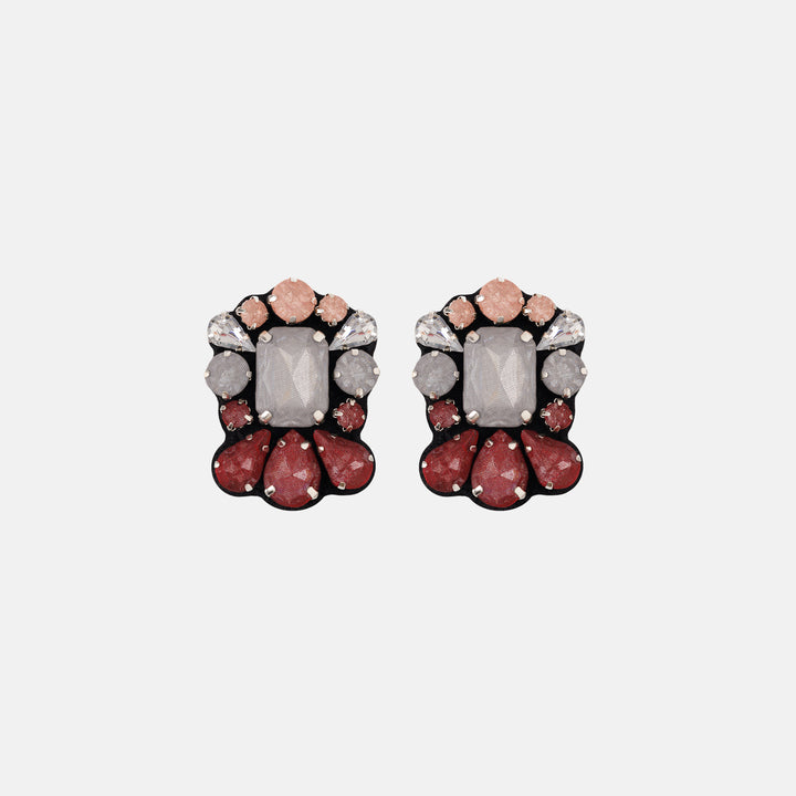 Crown Merlot Earrings - Festive Edit