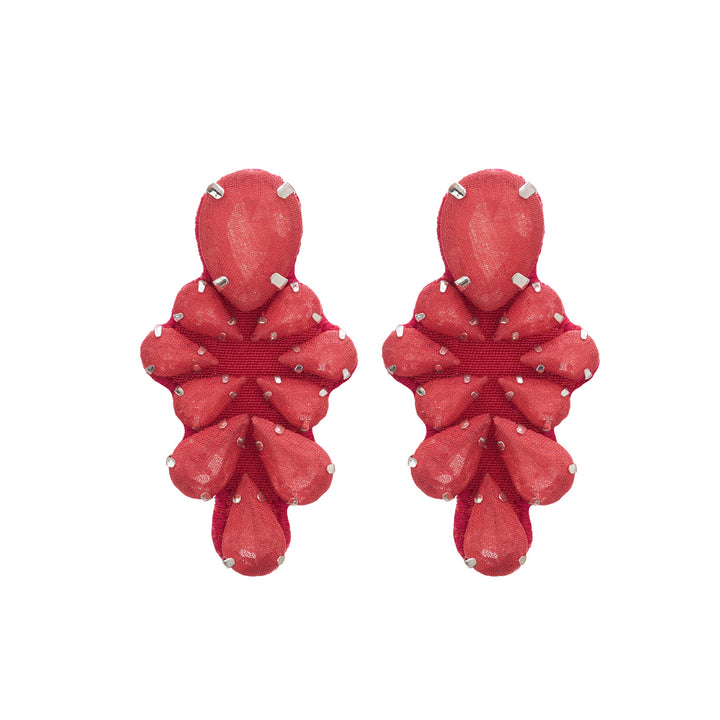 Glycine earrings brick red.