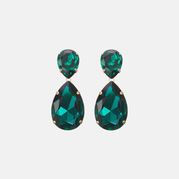 Puzzle Dawn Emerald Earrings - Festive Edit