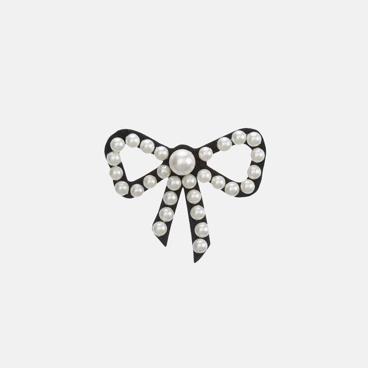 Bow Pearls Brooch - Festive Edit