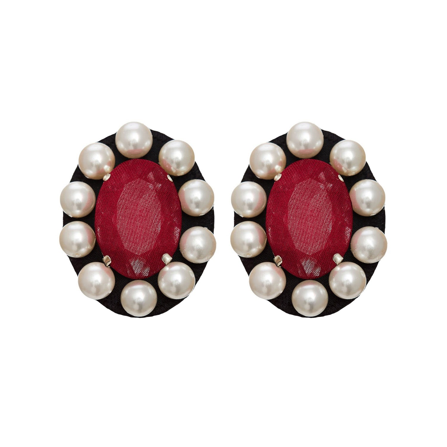 Portrait Silk Veil Earrings Laura8