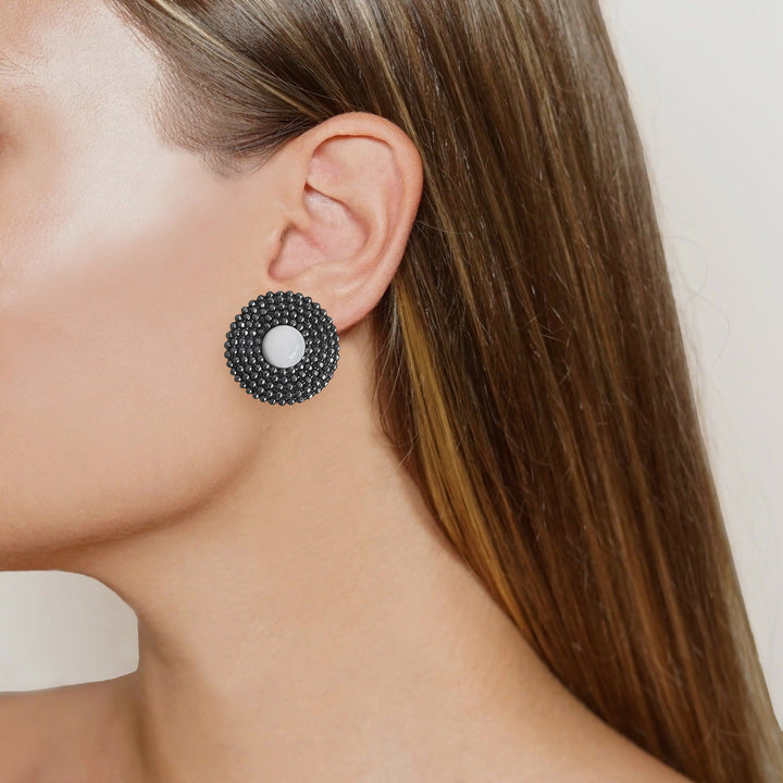 Vinyl Pearl Earrings